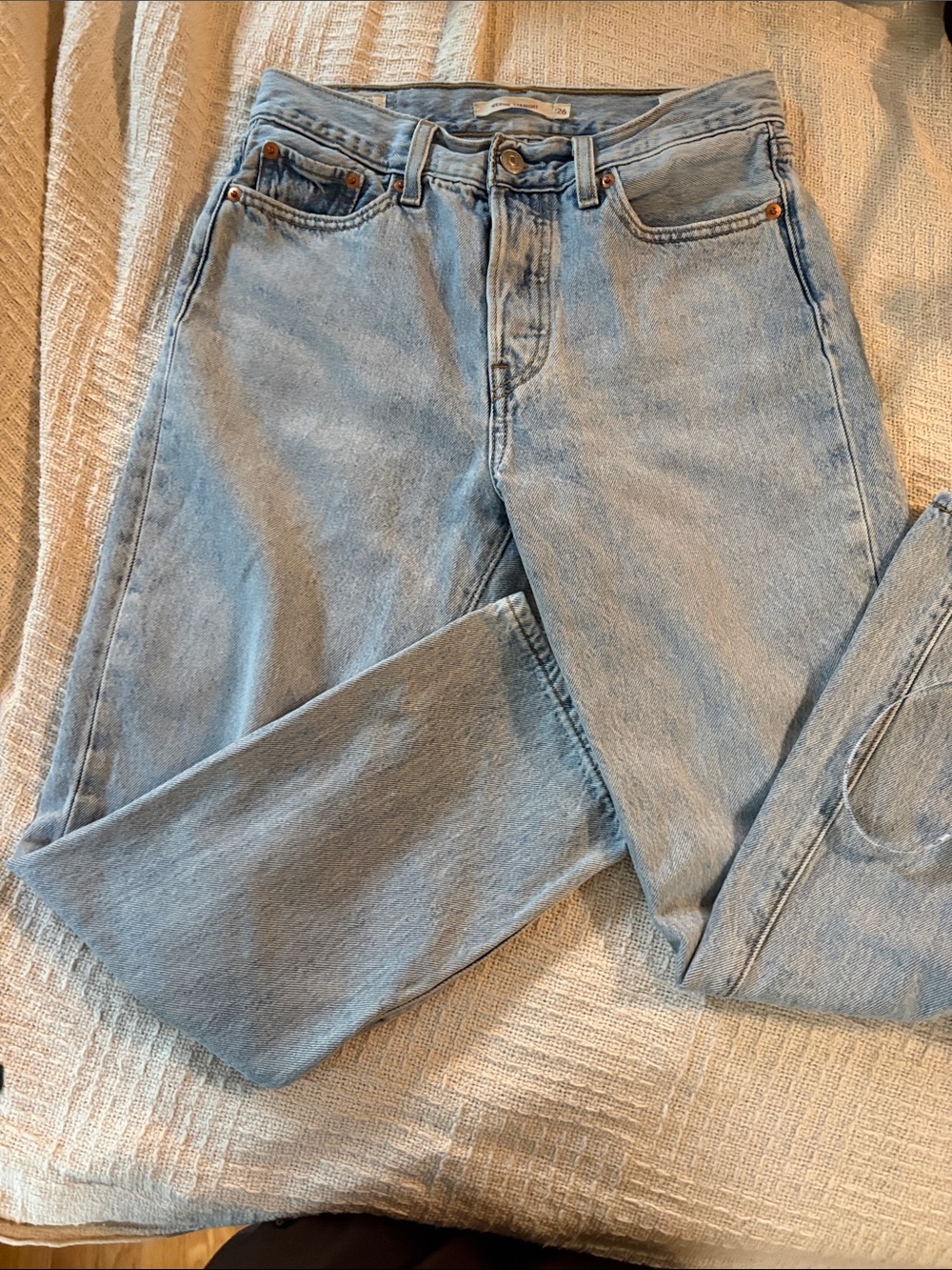 Levi’s jeans Wedgie Straight Leg size 26 Cotton Button fly high waist EUC - Picture 11 of 12